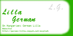 lilla german business card